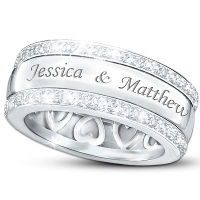 Engagement rings name engraved