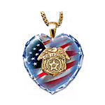 Buy Police Crystal Heart Pendant Necklace