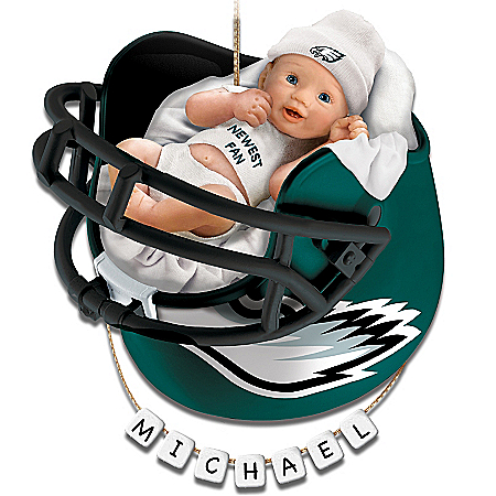 Philadelphia Eagles Personalized Baby's First Christmas Ornament