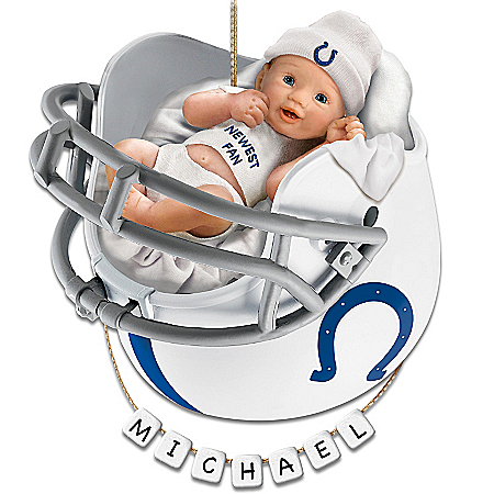 Indianapolis Colts Personalized Baby’s First Christmas Ornament