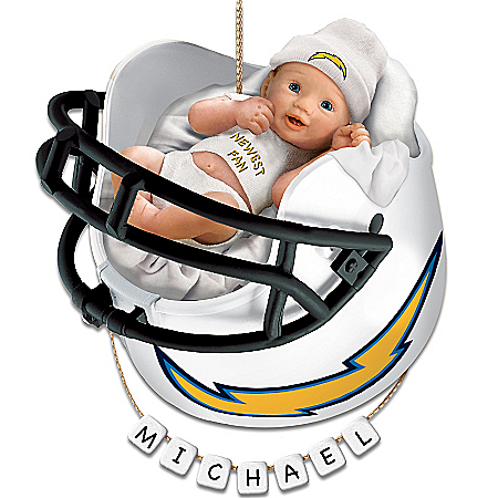 San Diego Chargers Personalized Baby's First Christmas Ornament