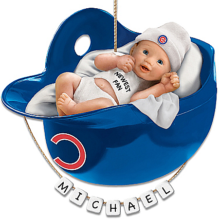 Chicago Cubs Personalized Baby’s First Christmas Ornament