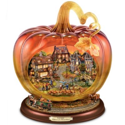 Buy Thomas Kinkade Art Glass Pumpkin 