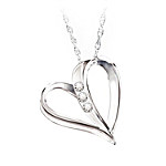Buy My Daughter, My Heart, My Love 3-Diamond Pendant Necklace