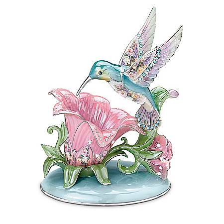 Lena Liu Porcelain Hummingbird Accent Lamp: Radiant Gardens