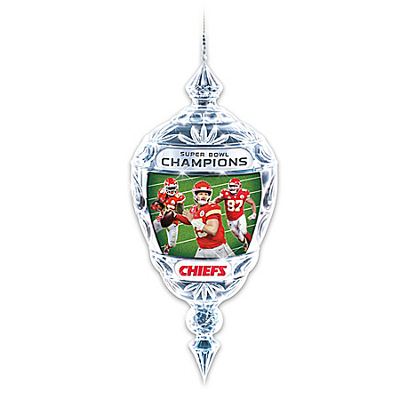 Chiefs Super Bowl LIV Champions Crystal Ornament