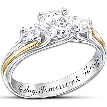 Engraved Topaz Ring: I Am Yours