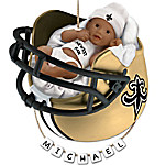 Buy NFL New Orleans Saints Personalized African-American Baby Christmas Ornament