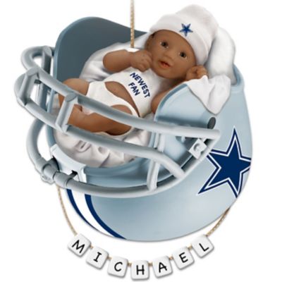 Buy NFL Dallas Cowboys Personalized African-American Baby Christmas Ornament