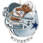 Buy NFL Dallas Cowboys Personalized African-American Baby Christmas Ornament
