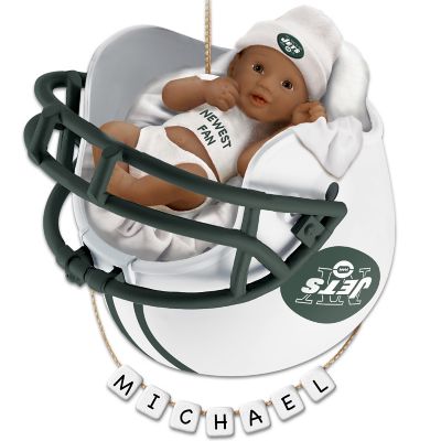 Buy NFL New York Jets Personalized African-American Baby Christmas Ornament