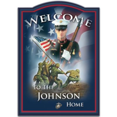 Buy USMC Personalized Welcome Sign: Hero's Welcome