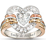 Buy Personalized White Topaz Ring: Heart Full Of Love