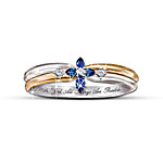 Buy The Trinity Sapphire And Diamond Women's Religious Ring
