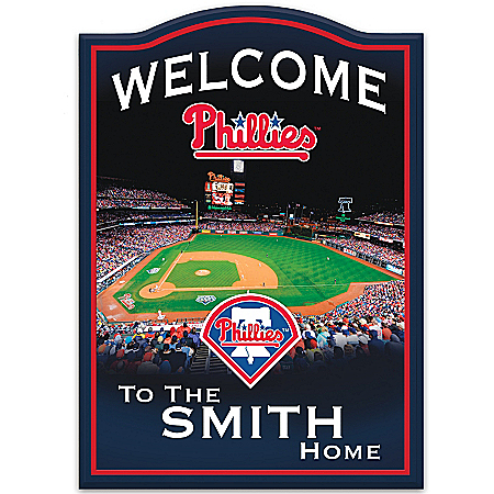 MLB Philadelphia Phillies Personalized Welcome Sign