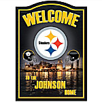 Buy NFL Pittsburgh Steelers Personalized Welcome Sign Wall Decor