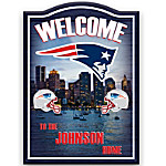Buy New England Patriots Personalized Welcome Sign Wall Decor