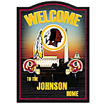 Buy Washington Redskins Personalized Welcome Sign