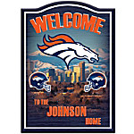 Buy Denver Broncos Personalized Welcome Sign Wall Decor