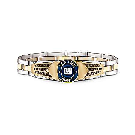 NFL New York Giants Super Bowl XLVI Champions Stainless Steel Men's Bracelet
