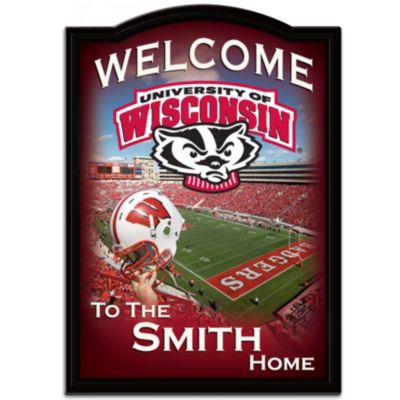 Buy Wisconsin Badgers Personalized Welcome Sign