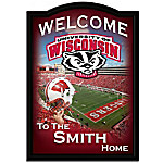 Buy Wisconsin Badgers Personalized Welcome Sign