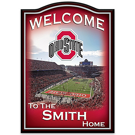 Ohio State Buckeyes Personalized Welcome Sign – Personalized Jewelry