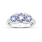 Buy Women's Ring: African Violets Tanzanite And Diamond Ring