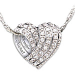 Buy Personalized Silver Diamond Pendant Necklace: All My Love