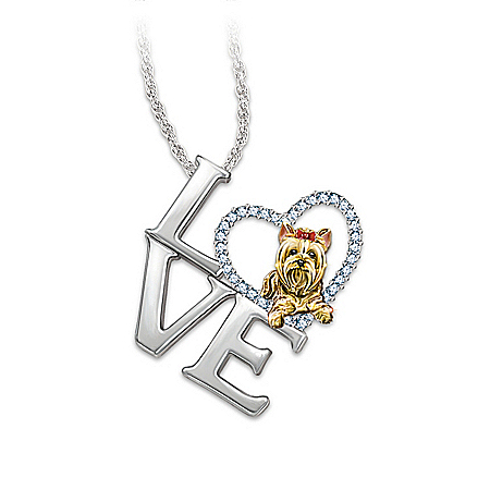 Love Is A Yorkie Pendant Necklace