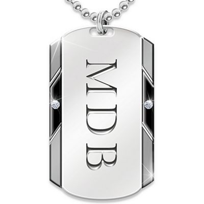 Buy Personalized Dog Tag Pendant Necklace: For My Grandson