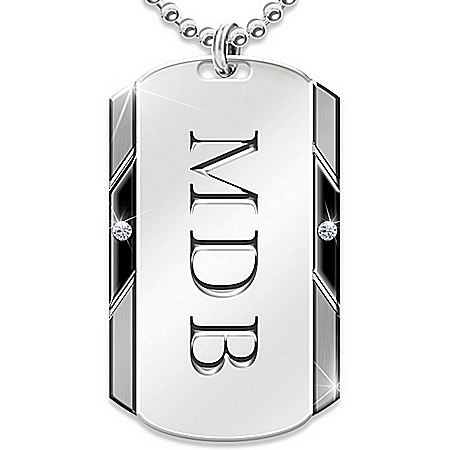 Personalized Dog Tag Pendant Necklace: For My Grandson – Personalized Jewelry