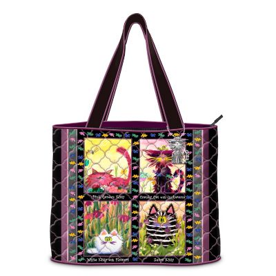 Buy Cranky Cats Quilted Tote Bag