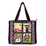 Buy Cranky Cats Quilted Tote Bag