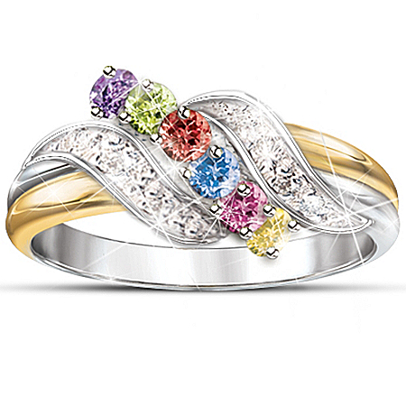 Personalized Birthstone Ring: A Mother's Embrace Of Love