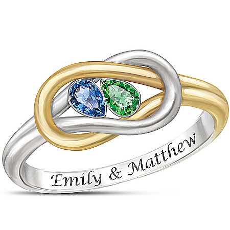 Women’s Ring: Lover’s Knot Personalized Ring – Personalized Jewelry