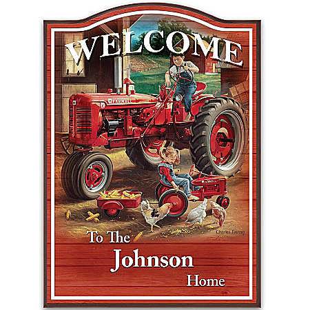 Farmall Personalized Welcome Sign