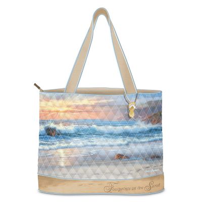 Buy Tote Bag: Footprints In The Sand Tote Bag