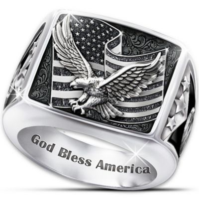Buy Ring: Wings Of Freedom Stainless Steel Patriotic Eagle Ring