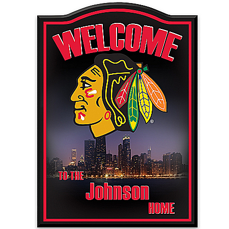 NHL® Chicago Blackhawks® Personalized Welcome Sign Wall Decor