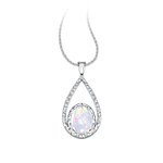Buy Opulence Australian Opal And Diamond Pendant Necklace