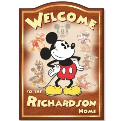 Buy Personalized Disney Mickey Mouse Welcome Sign