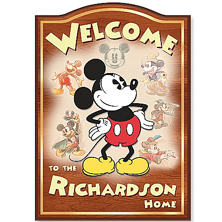 Personalized Disney Mickey Mouse Welcome Sign