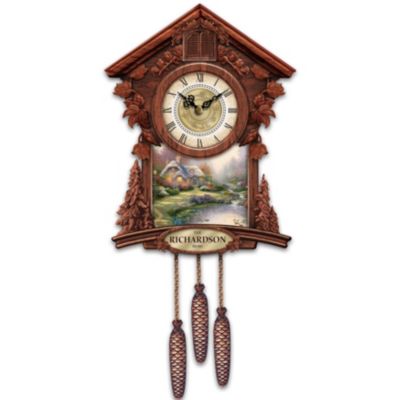 Buy Cuckoo Clock: Thomas Kinkade Timeless Moments Personalized Cuckoo Clock