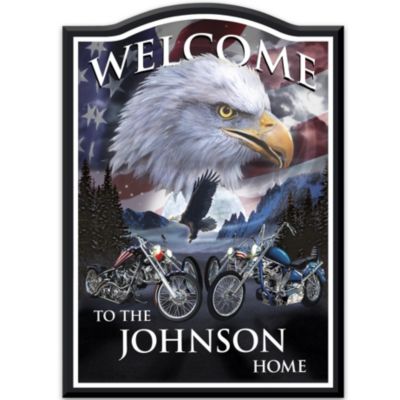 Buy Welcome Sign: Ride Hard, Live Free Personalized Welcome Sign