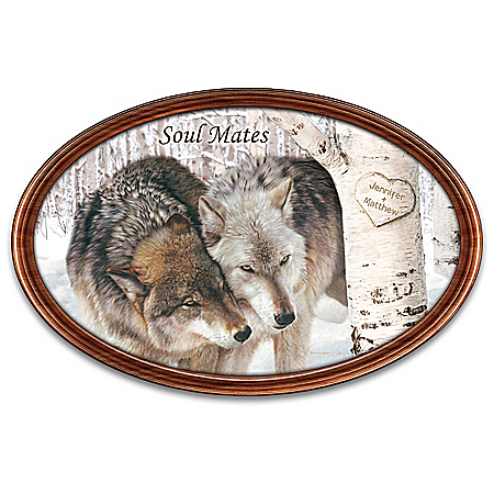 Collector Plate: Soul Mates Personalized Masterpiece Framed Plate