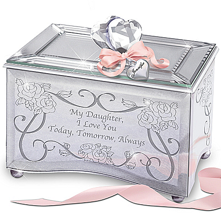 “Today, Tomorrow & Always” Personalized Music Box for Daughters