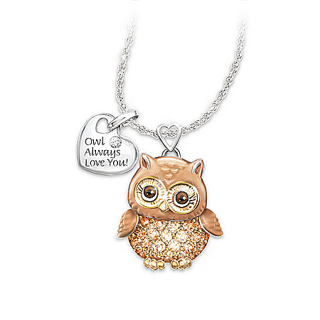 Women’s Necklace: Granddaughter Owl Always Love You Pendant Necklace