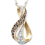 Buy Sweet Decadence Mocha And White Diamond Pendant Necklace
