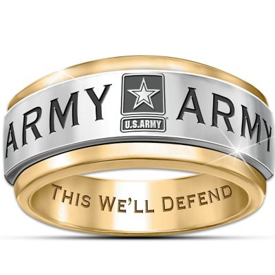 Buy U.S. Army Stainless Steel Men's Spinning Ring